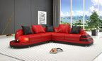 Lillian Small Modern Leather Sectional
