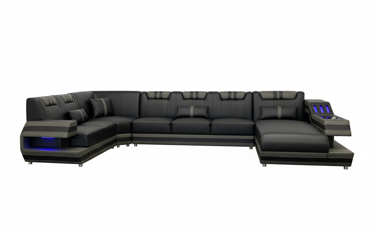 Celine-Modern-Leather-Sectional-White-Background-Front