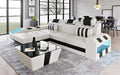 Cosmo Compact LED Sectional - Small Space Party Couch with Mood Lighting