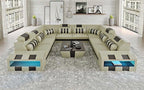 Cosmo XL U-Shape LED Sectional - Extra Large Party Couch for Big Spaces
