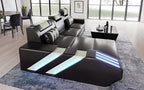 Cosmo Compact LED Sectional - Small Space Party Couch with Mood Lighting
